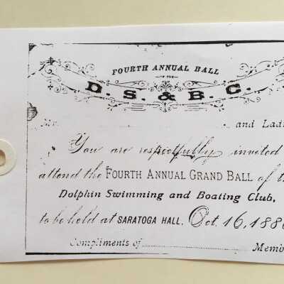 Copy of Invitation to Fourth Annual Ball