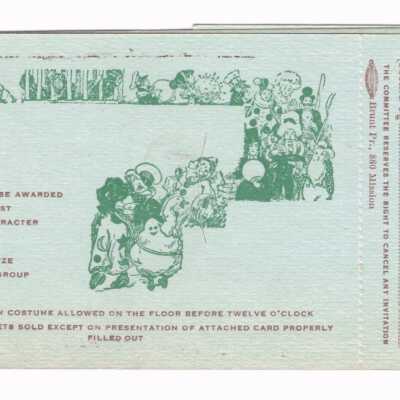 Right side of inside of invitation, with removable ticket