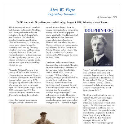 Article about Alex Pape: Six-page PDF Article in 2015