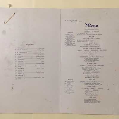 Inside pages: Officers and menu