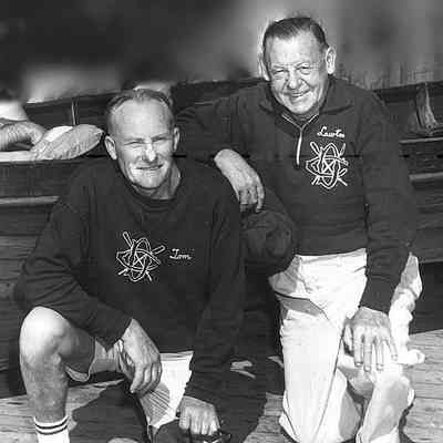 Lawton Hughes (right) with Tom Troneum in 1962: Photograph 196201
