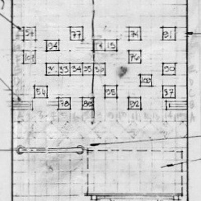 Diagram of numbers of south wall tiles