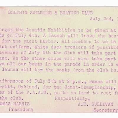 Announcement of Pan Pacific Exposition
