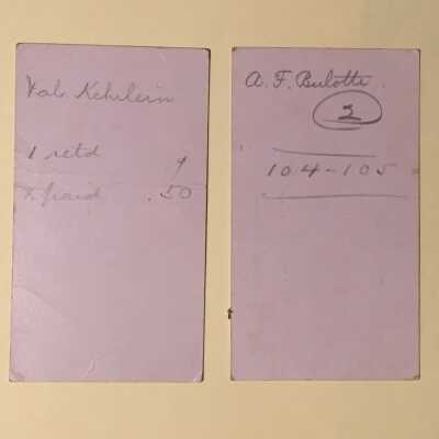 Back of tickets