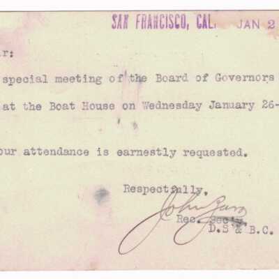 Announcement of Meeting