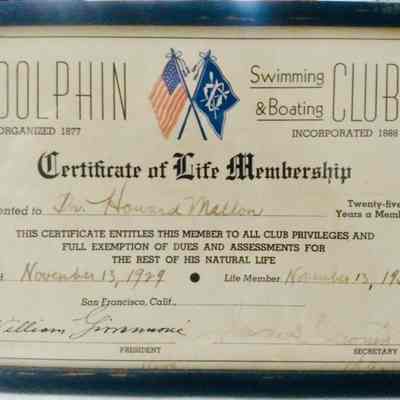 Scan of Certificate of Life Membership