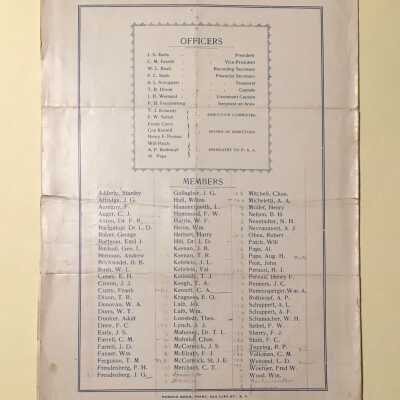 Back of program