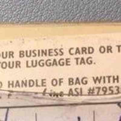 Back of Krist's tag
