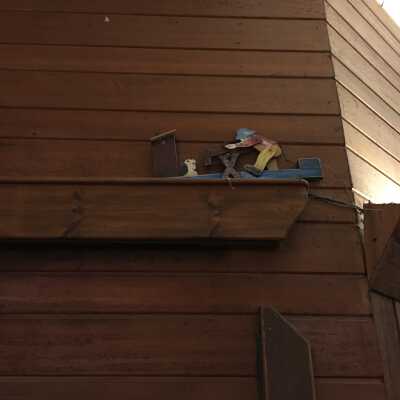 As displayed on east end of casing upper edge of sliding doors