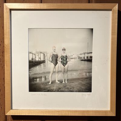 Two Women Swimmers on Beach