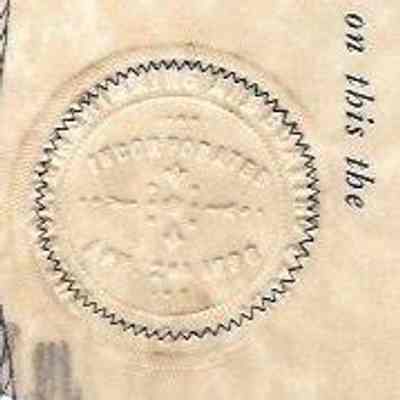 Close up of Dolphin Club Seal embossed with incorporation date April 1888