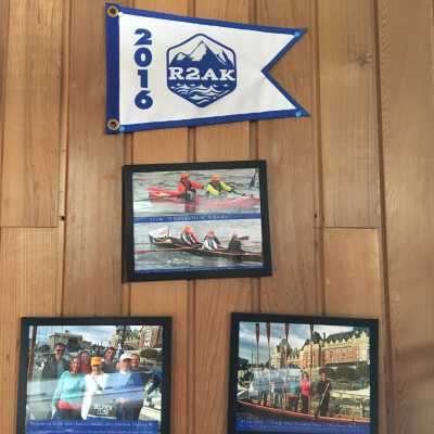 Three photos and pennant