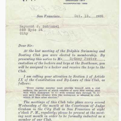Letter to New Member on Club Procedures