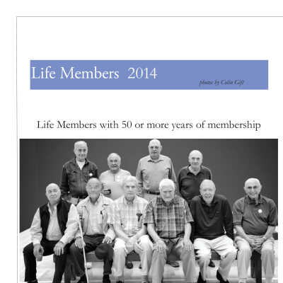 The 2014 date may be a mistake, as this was in Spring 2015 Log: L to R
Back row: Brian Gilbert, Tom Gould, Pete Bianucci, Gerry Cullen
Front row: Bob Demo, Walt Schneebeli, Dino Landucci Jr., James Vanya, Rudy deMay, Anton Gelardi