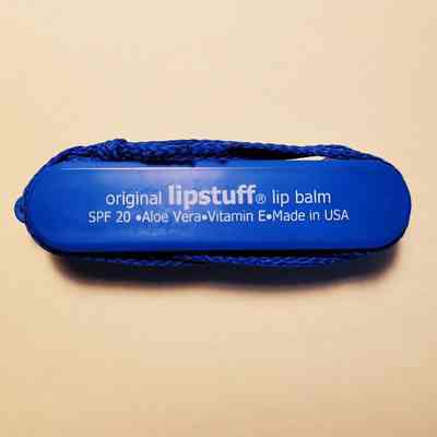 Back side of lip balm dispenser