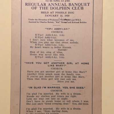 Song List for Annual Banquet