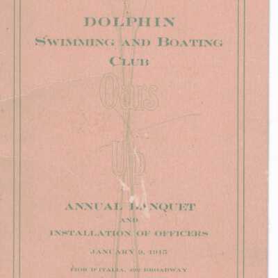 Program and Menu for Annual Banquet 1915