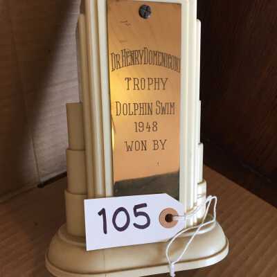 Brass plate without name of winner