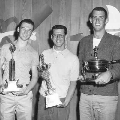Swimmers with Trophies