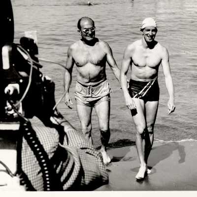 Finish of Mid Winter Swim
