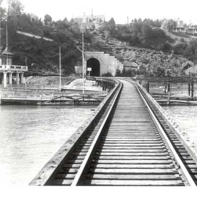 Railroad Trestle Over Piers