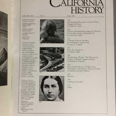 Table of contents of issue