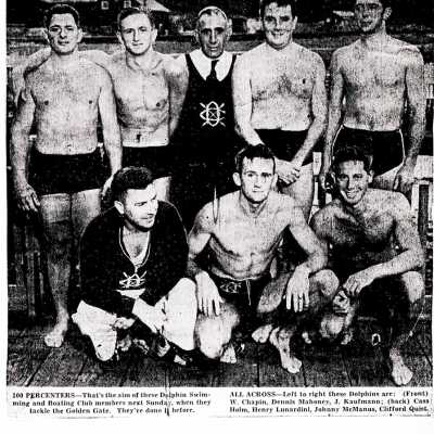 Newspaper photo. Joe Bruno's name is missing; he is first on left in back row.