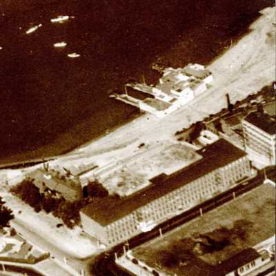 Zoom view of rowing clubs location 1927 - 1937
