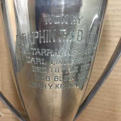 Close up of back of cup