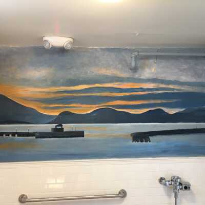 Mural of the Opening looking north to Marin