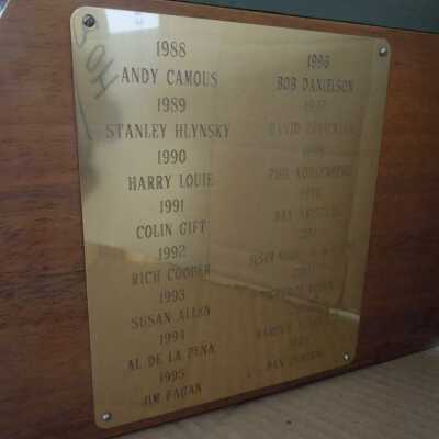 Side panel with winners 1988 to 2003