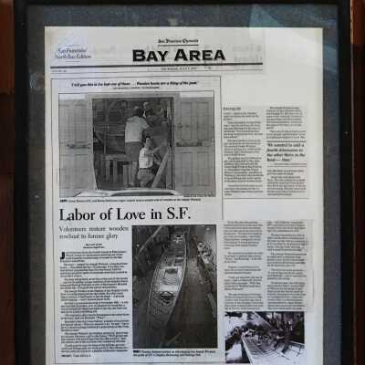 Framed Chronicle article July 3, 1997