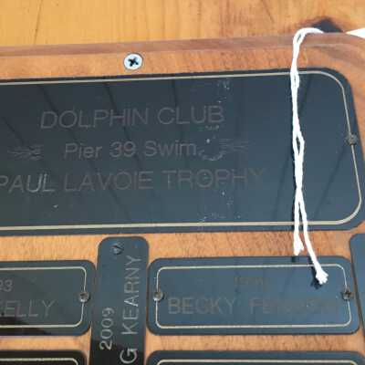 Title plate closer up