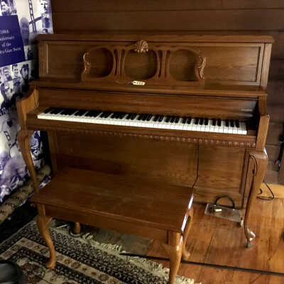 Piano and bench