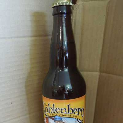The Kohlenberg commemorative beer bottle
