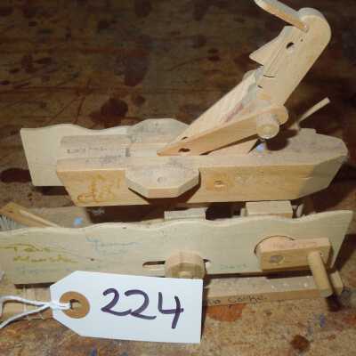 Model mechanical boat with rower