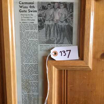 Framed SF Chronicle Article
