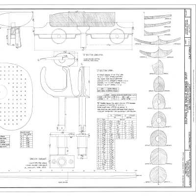 HAER CA-2358 “Dolphin Club Rowboat, Sliding Seat Single” Sheet 2 of 2