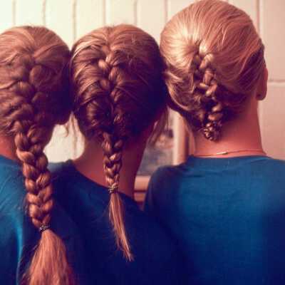 Team hairstyle (L to R: Kulla, Sanders, Braski)