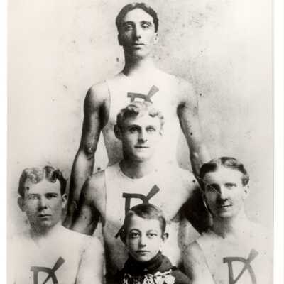 Champion Crew 1898: Low quality print displayed in Staib Room without names