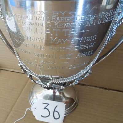 Close up of engraving on front