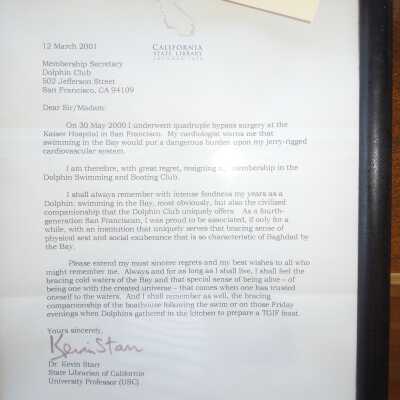 Framed letter