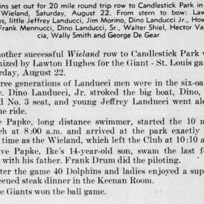 Dolphin Log September 1964