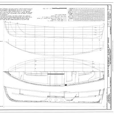HAER CA-2358 “Dolphin Club Rowboat, Sliding Seat Single” Sheet 1 of 2