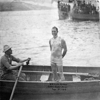 Winner of First Golden Gate Swim