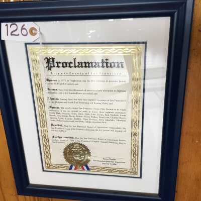 Framed Proclamation