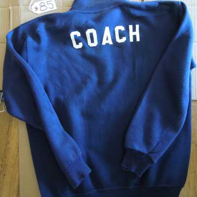 Back of Lawton's sweatshirt