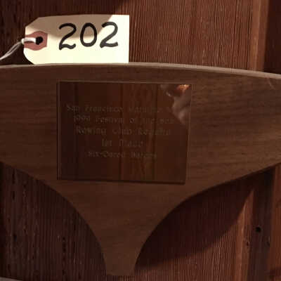 Rowing award plaque