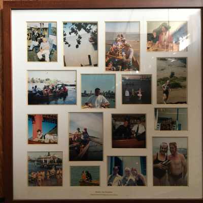 Two framed panels of snapshots