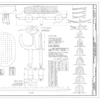 HAER CA-2358 “Dolphin Club Rowboat, Sliding Seat Single” Sheet 2 of 2